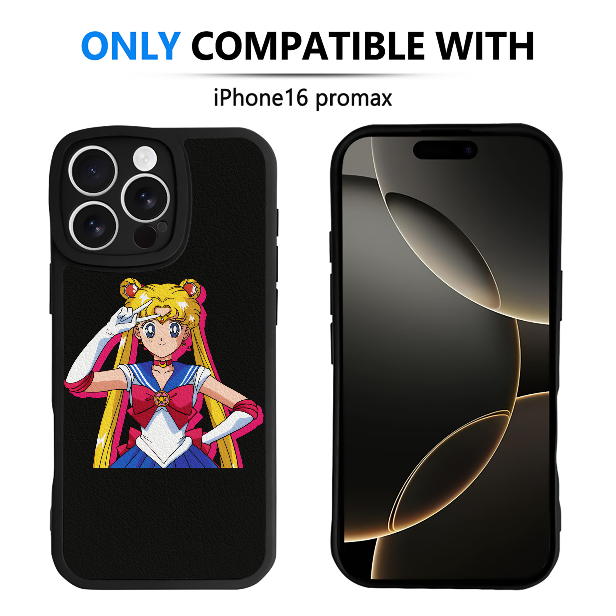 （画像用） 美少女戦士セーラームーン 月野 うさぎ つきの うさぎ Sailor Moon Tsukino Usagi 【iPhone 16シリーズ対応】シリコンスマホケース（レザー調） 材質：シリコン